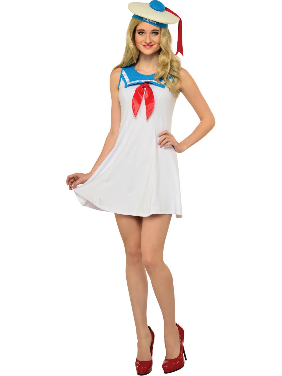 Adult's Womens Ghostbusters Stay Puft Marshmallow Costume Flair Dress